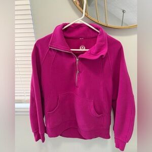 Lululemon Scuba Oversized Funnel Neck Half Zip RIPR XS/S Ripened Raspberry